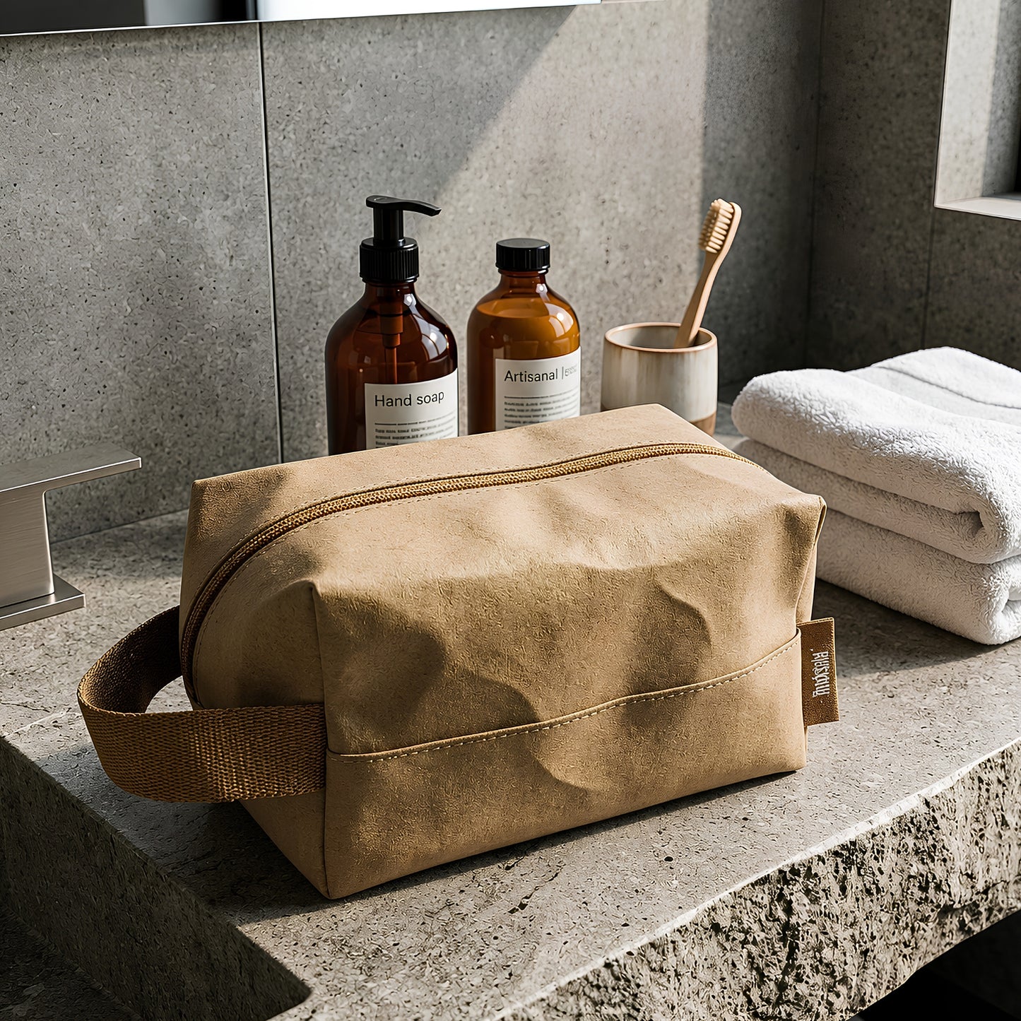 Munro Kraft Paper Cosmetic Bag
