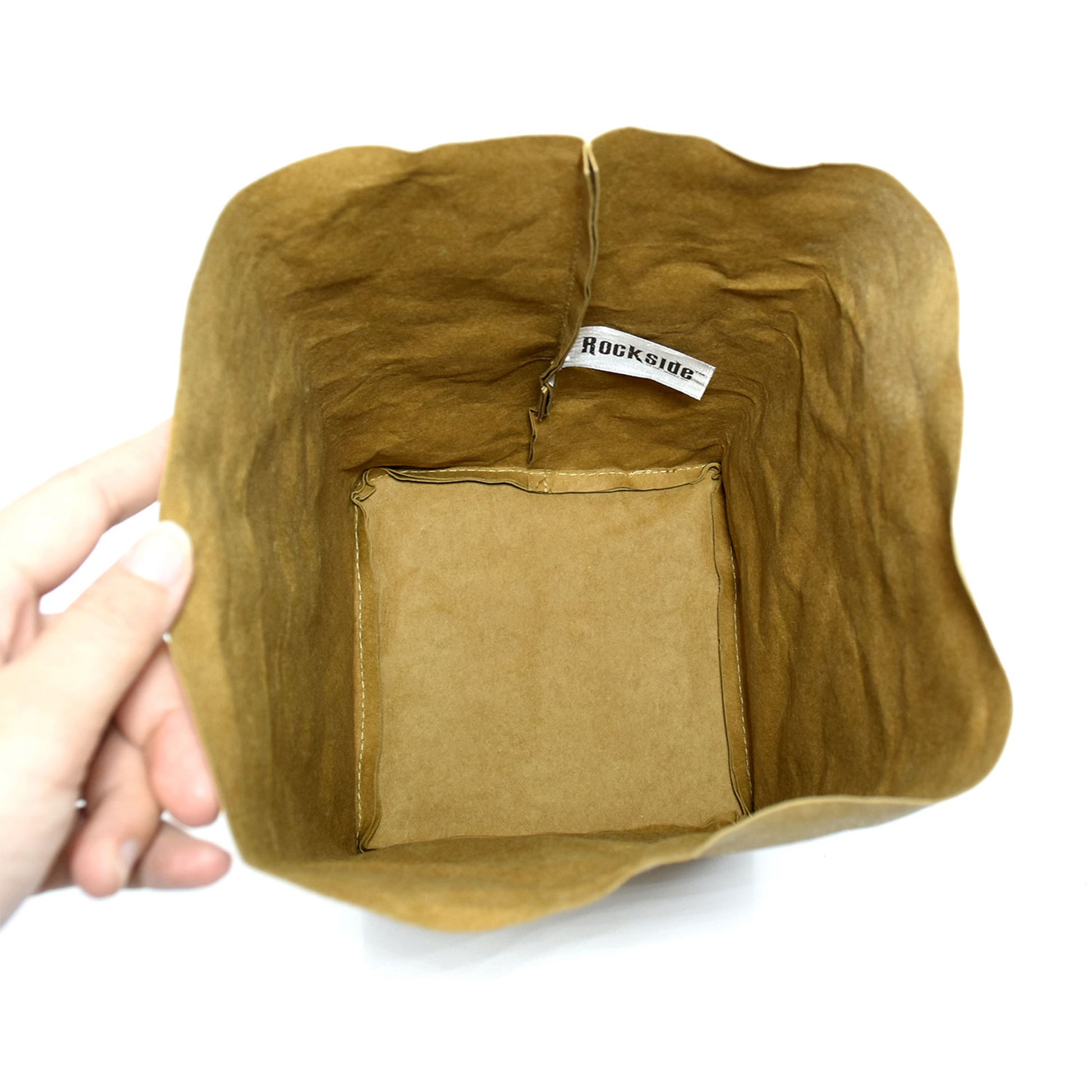 Sewo Kraft Paper Storage Bag – Large shown from above, displaying the inside of the bag to highlight its practical, versatile design.